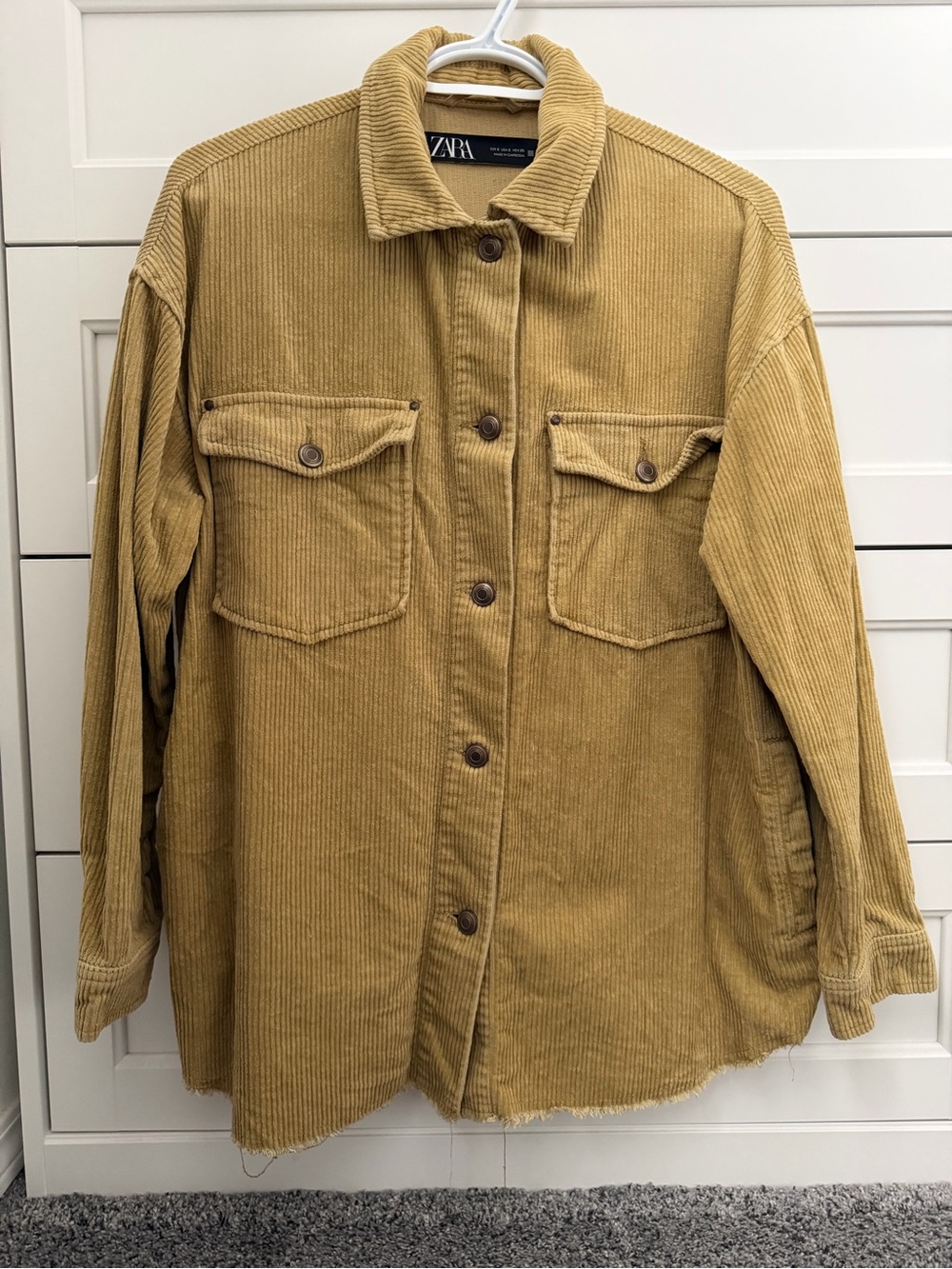 Zara Golden Mustard Corduroy Overshirt